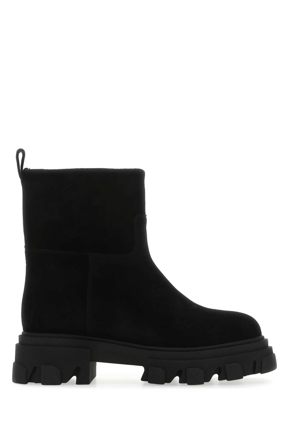 GIA BORGHINI Black Suede Ankle Boots