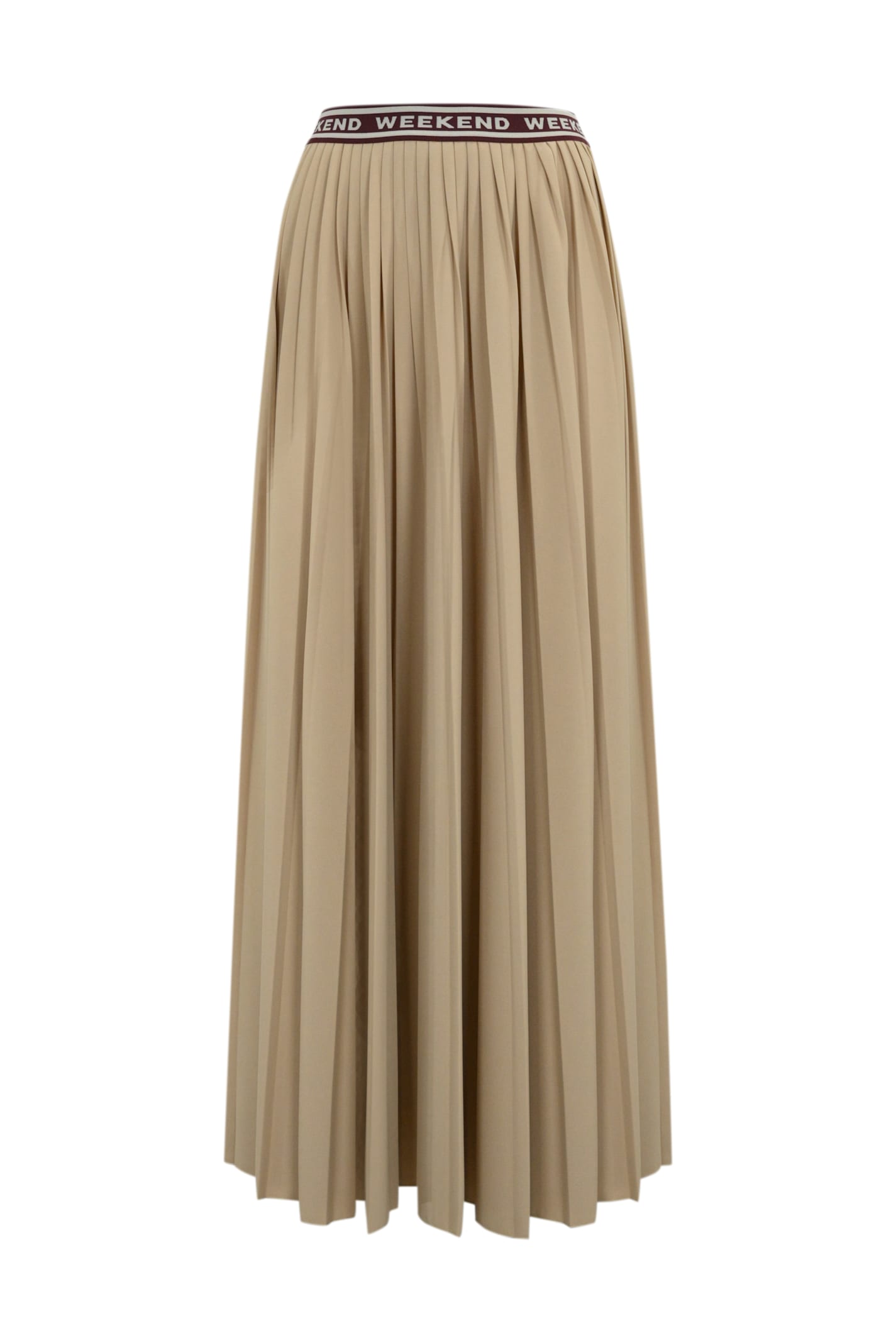 Weekend Max Mara Bleu Skirt In Pleated Jersey