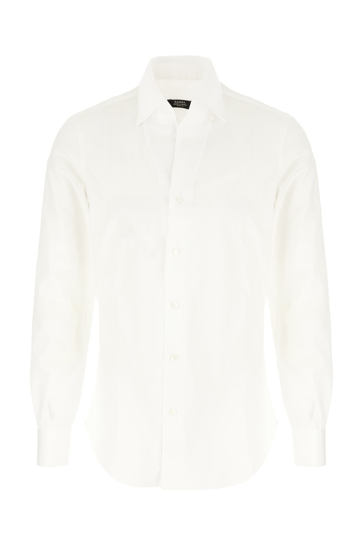 Barba Napoli White Cotton Blend Shirt