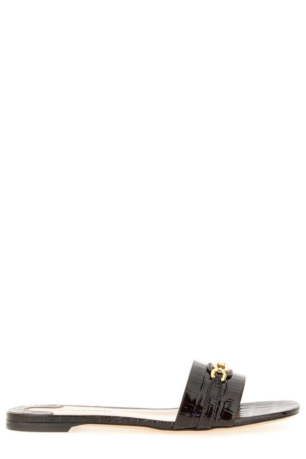 Tom Ford Embossed Flat Sandals
