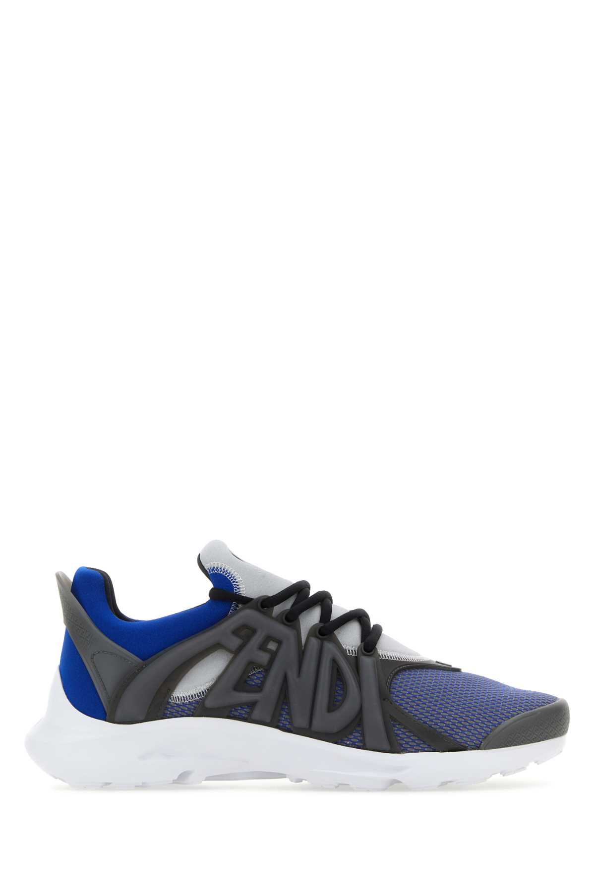 Fendi Multicolor Mesh And Rubber Tag Sneakers
