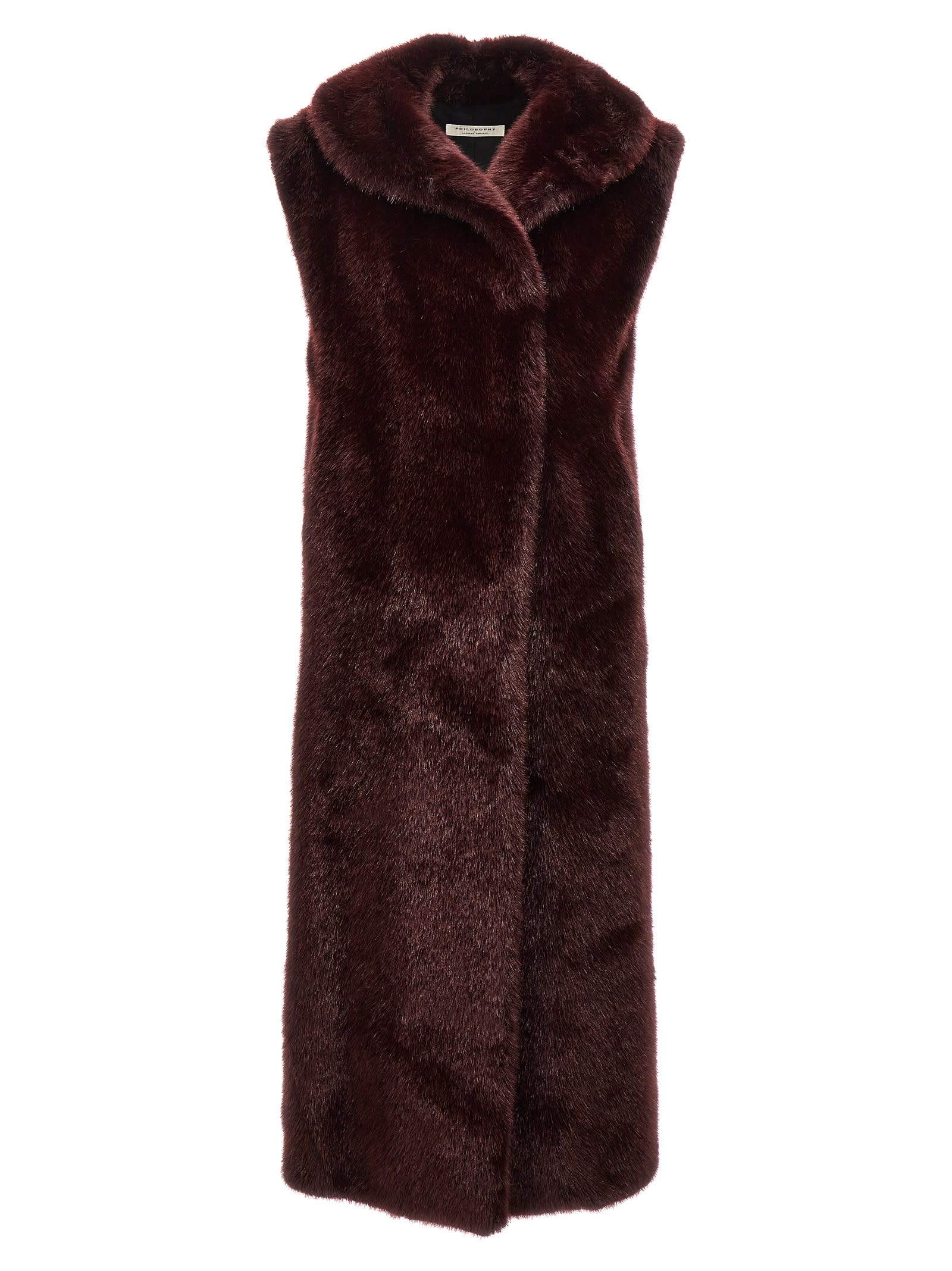 Philosophy di Lorenzo Serafini Extra Long Faux Fur Vest
