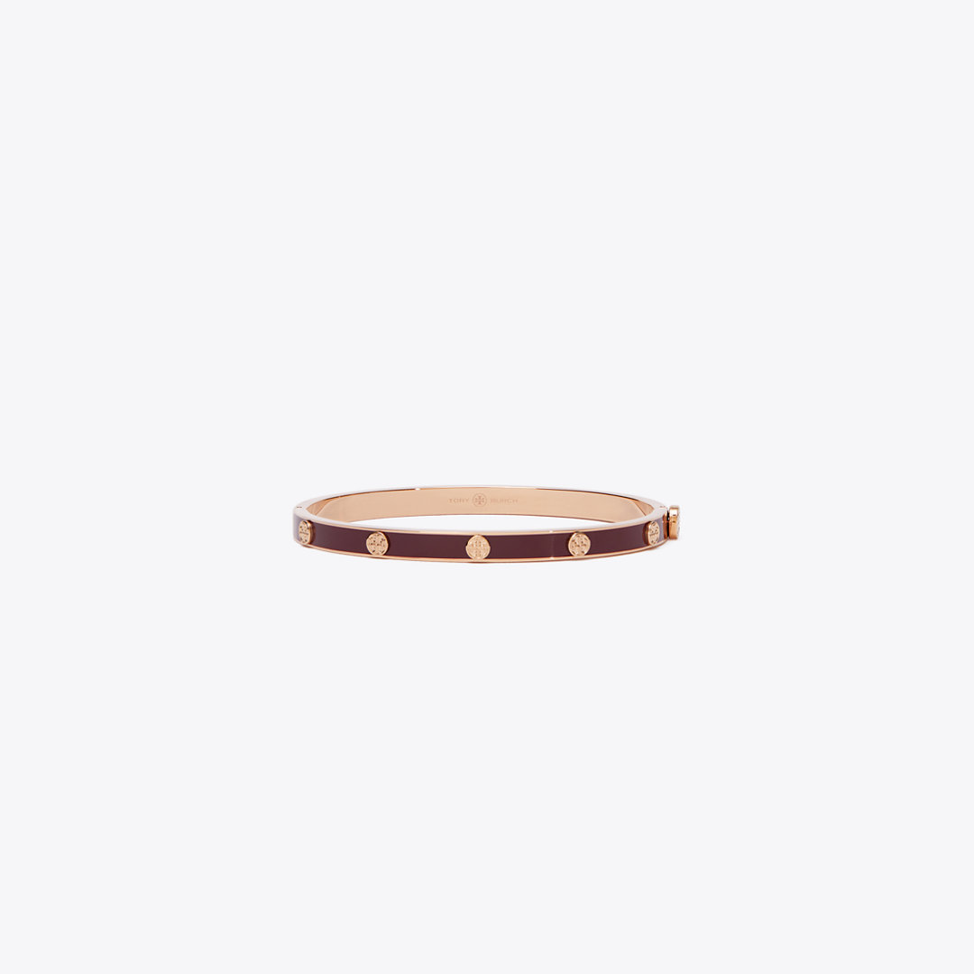 Tory Burch Miller Stud Enamel 5mm Hinge Bracelet