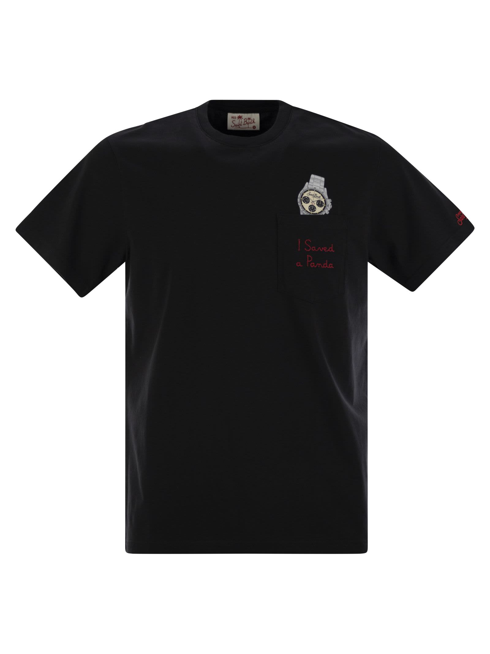 MC2 Saint Barth Austin - T-shirt With Embroidery And Breast Pocket
