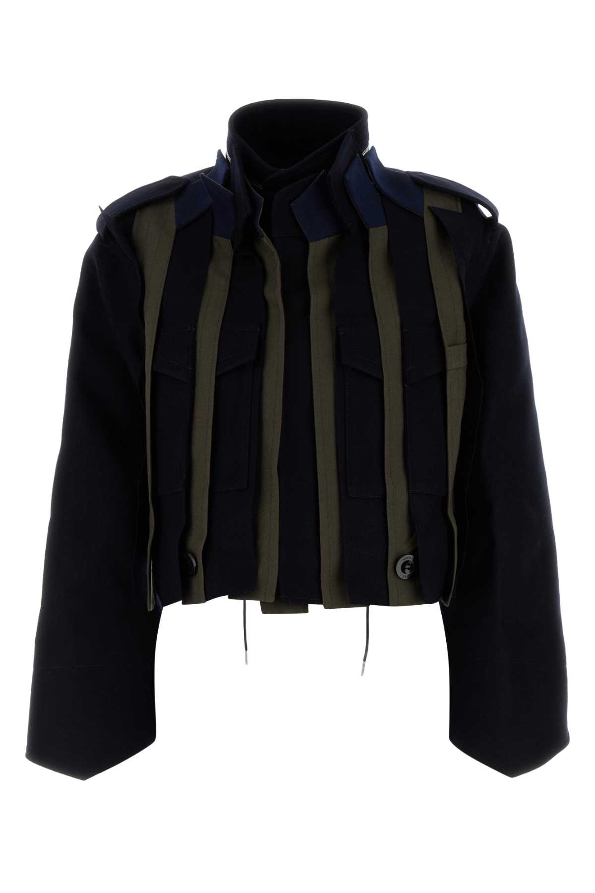 Sacai Two-tone Wool Bomber Jacket