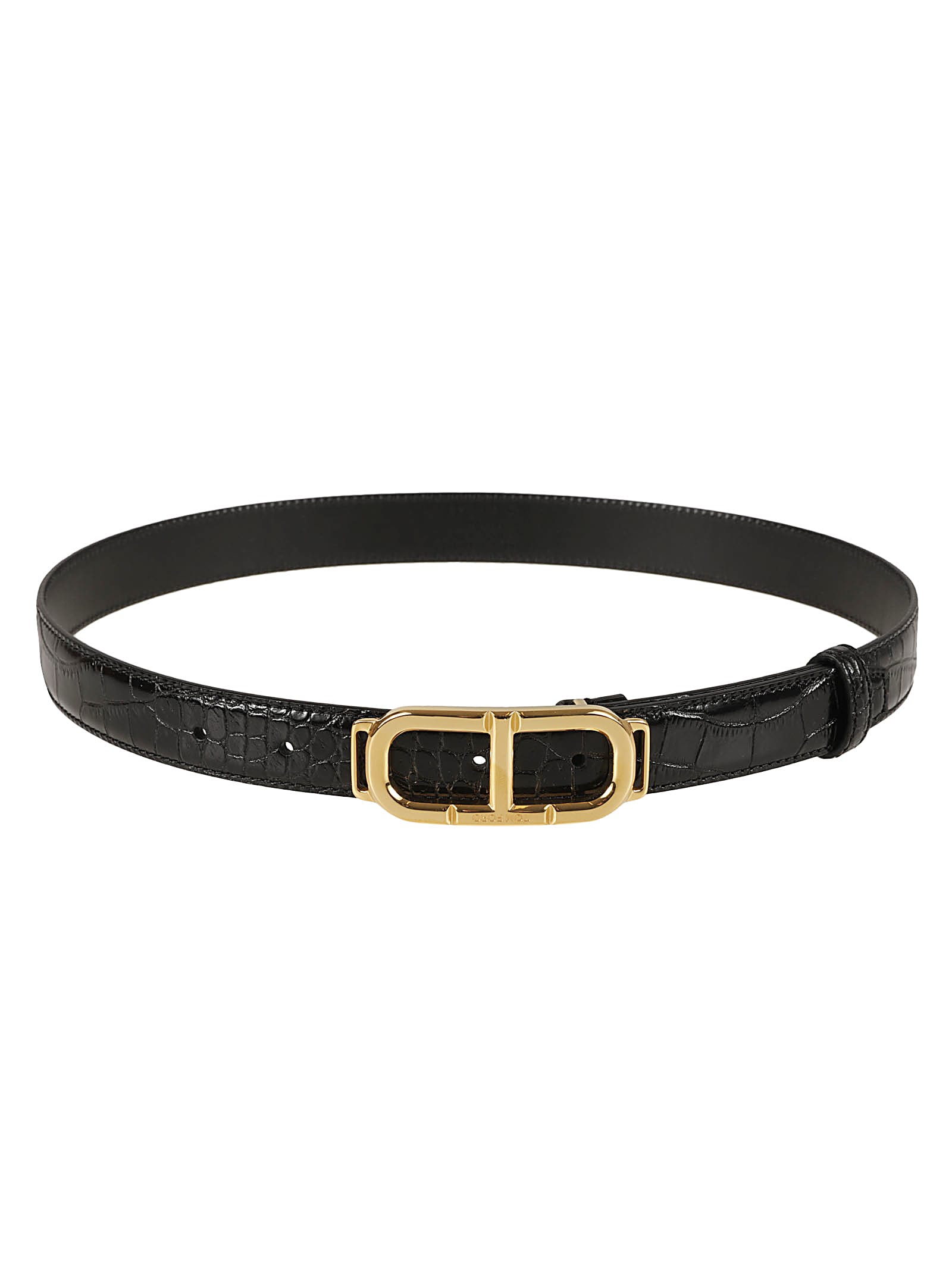 Tom Ford Shinny Stamped Croc Belt