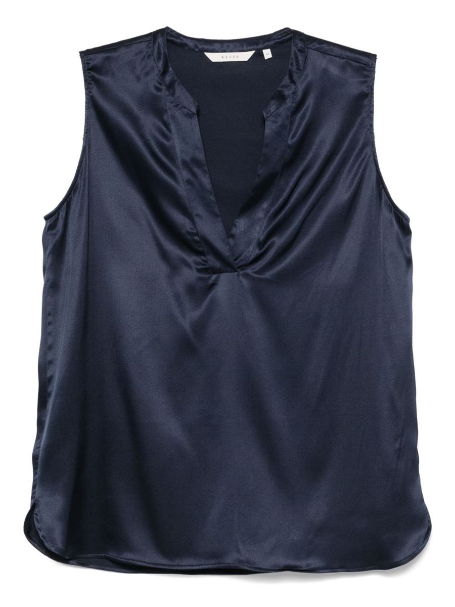 Xacus 'Selma' Blue Silk Top