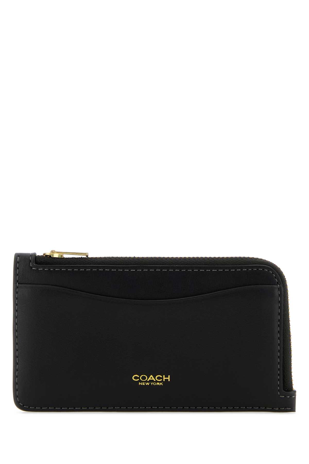Coach Black Leather Card Holder