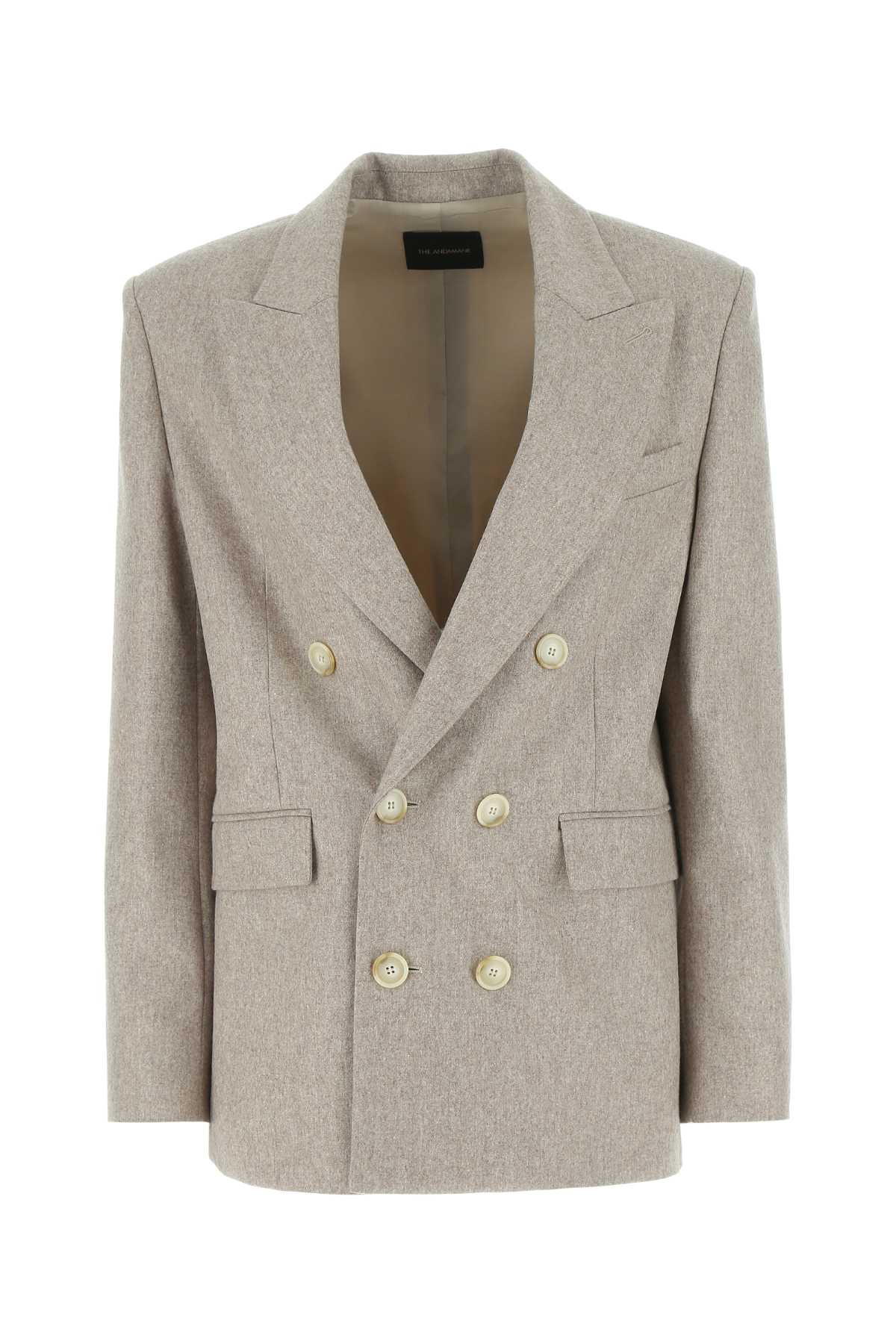 The Andamane Dove Grey Stretch Wool Blend Blazer