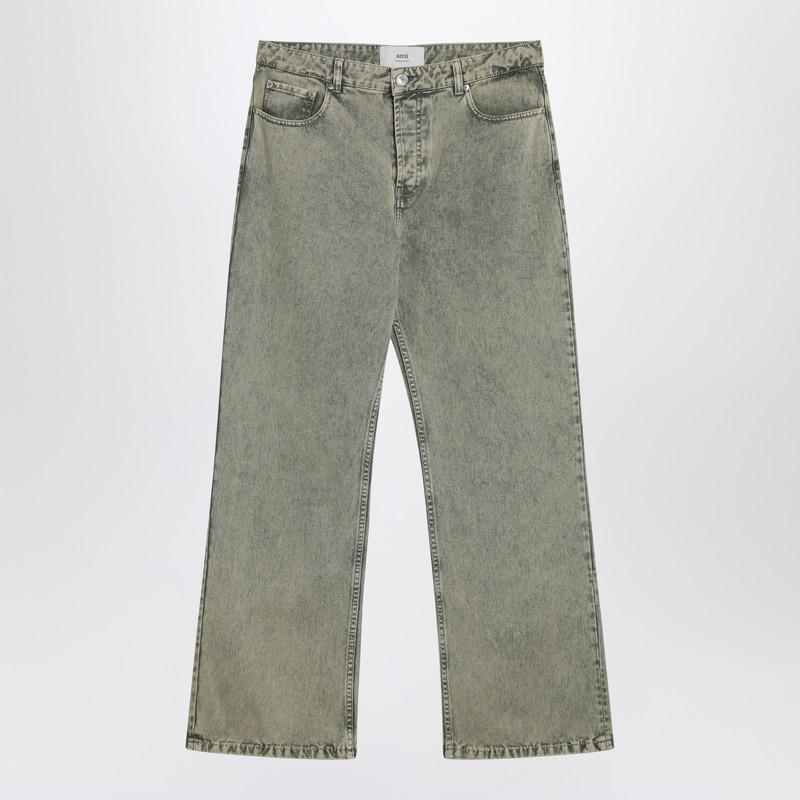 AMI Paris Laurel Green Faded Effect Jeans