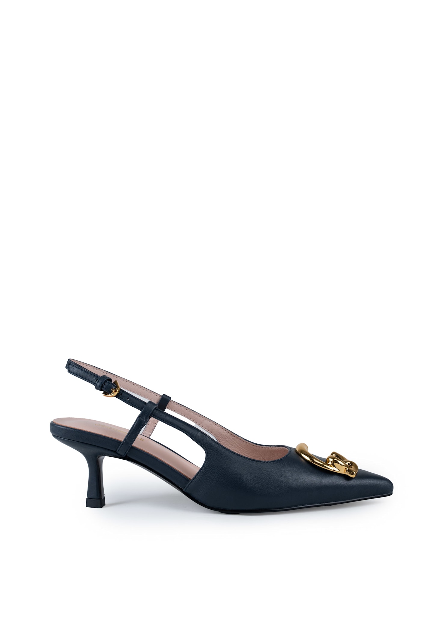 Coccinelle C-me Smooth Slingback Shoes In Leather