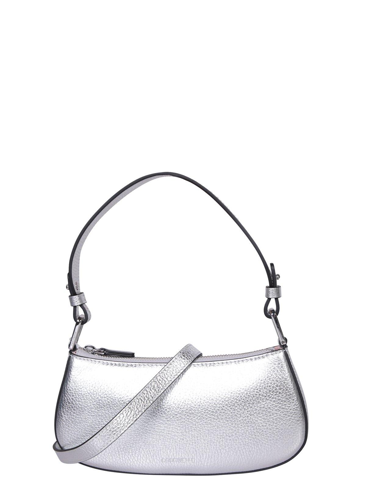 Coccinelle Logo Stamp Zipped Shoulder Bag