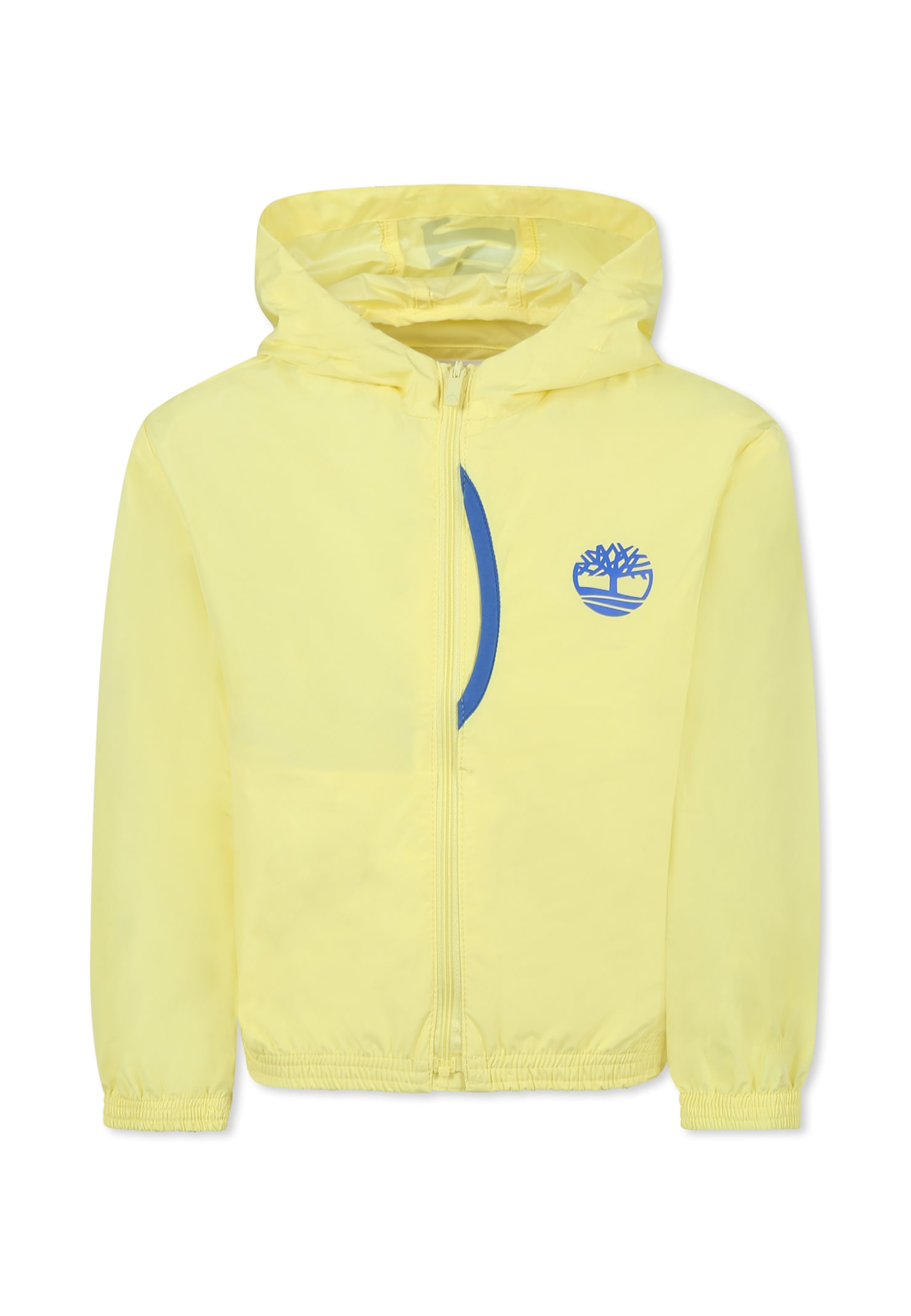 Timberland Yellow Windbreaker Jacket For Boy With Logo