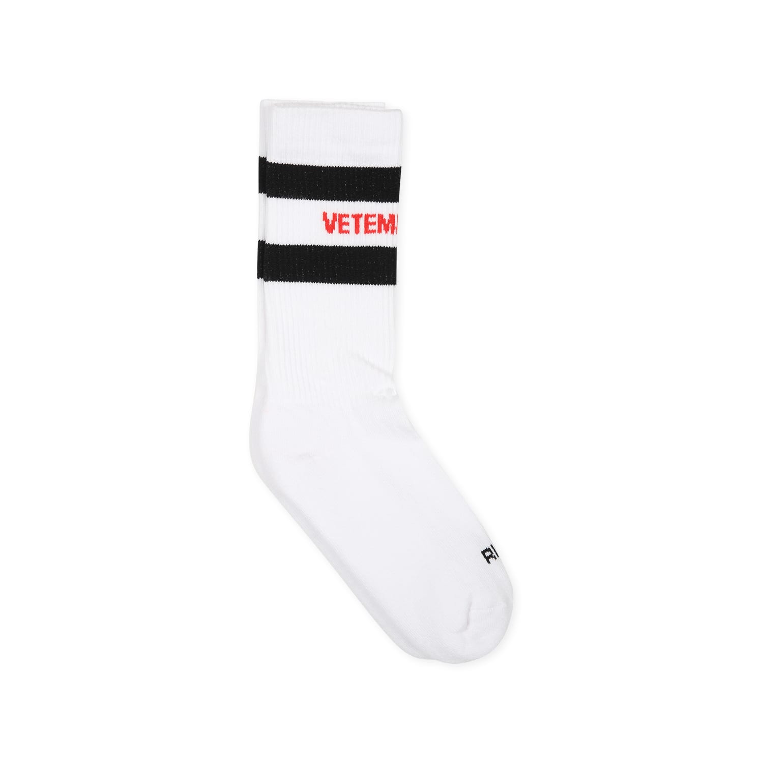 VETEMENTS White Socks For Kids With Red Logo