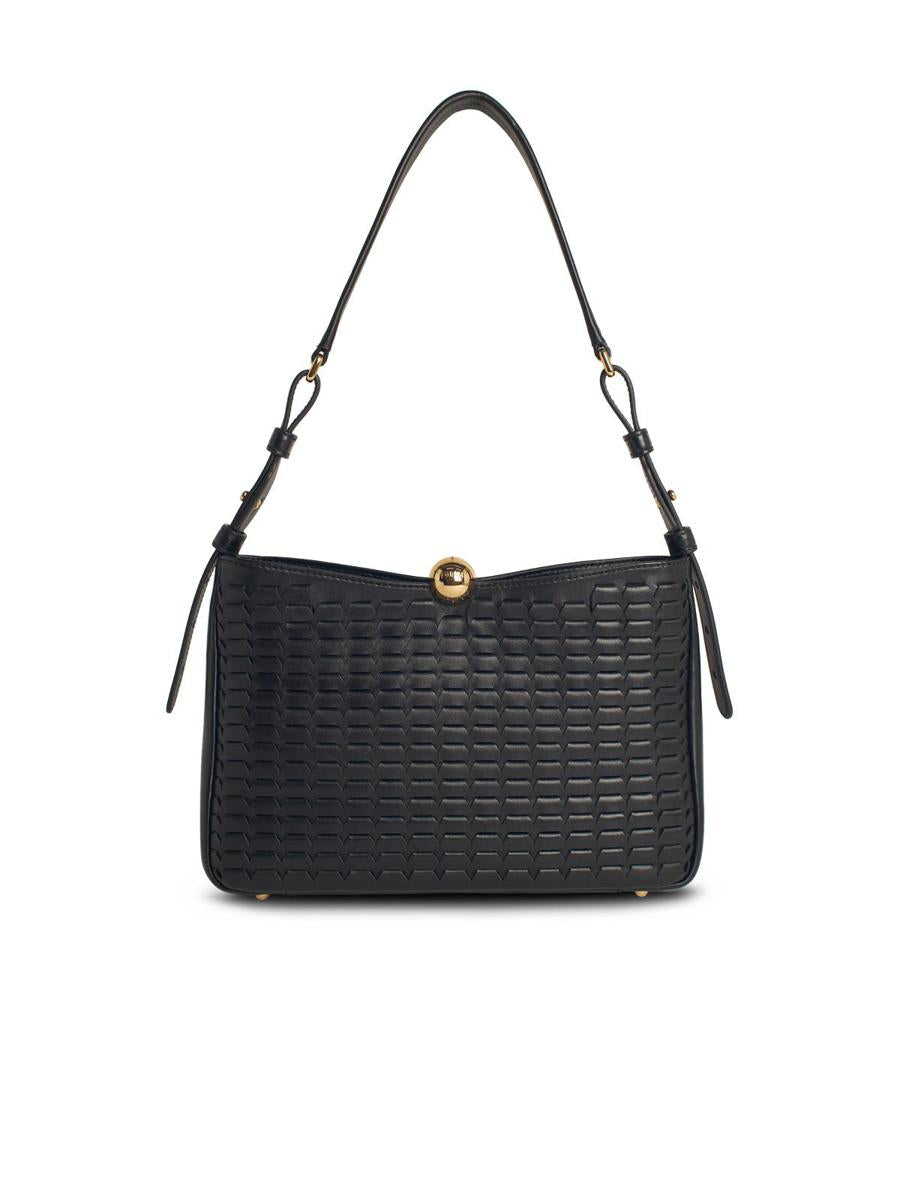 Furla Sphere Soft 中号黑色皮革斜挎包