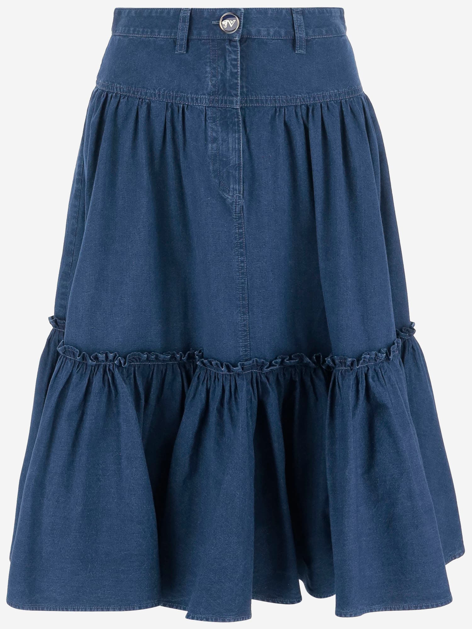 Valentino Cotton Midi Skirt
