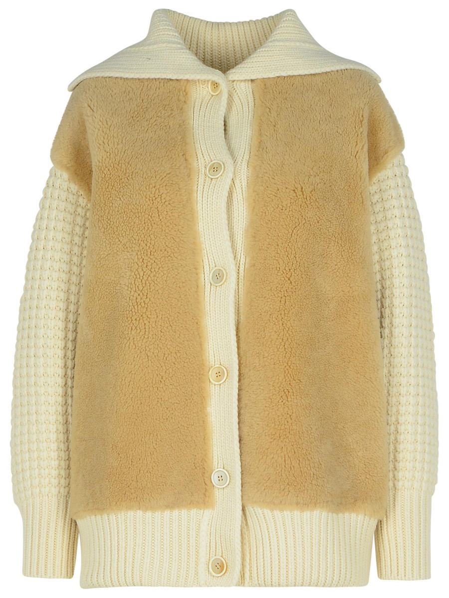 Fabiana Filippi Cream Shearling Jacket