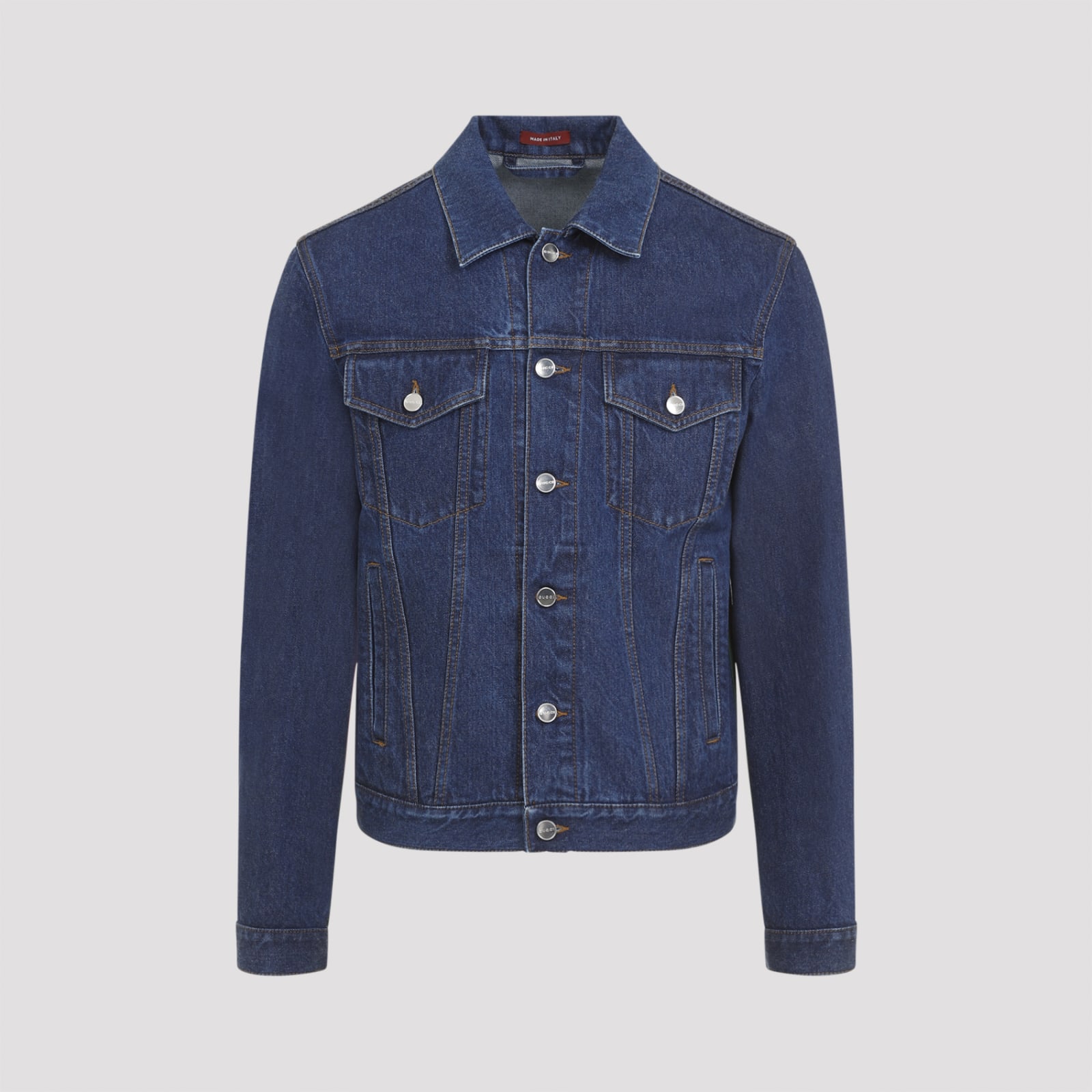 Gucci Collared Button-up Denim Jacket