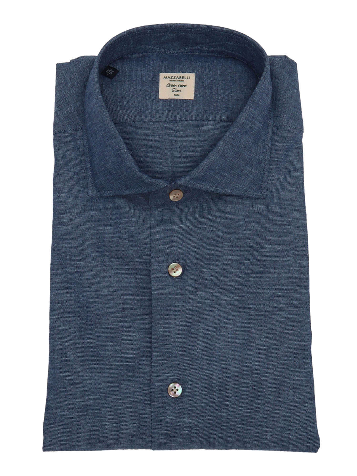 Mazzarelli Linen Blend Shirt In Blue