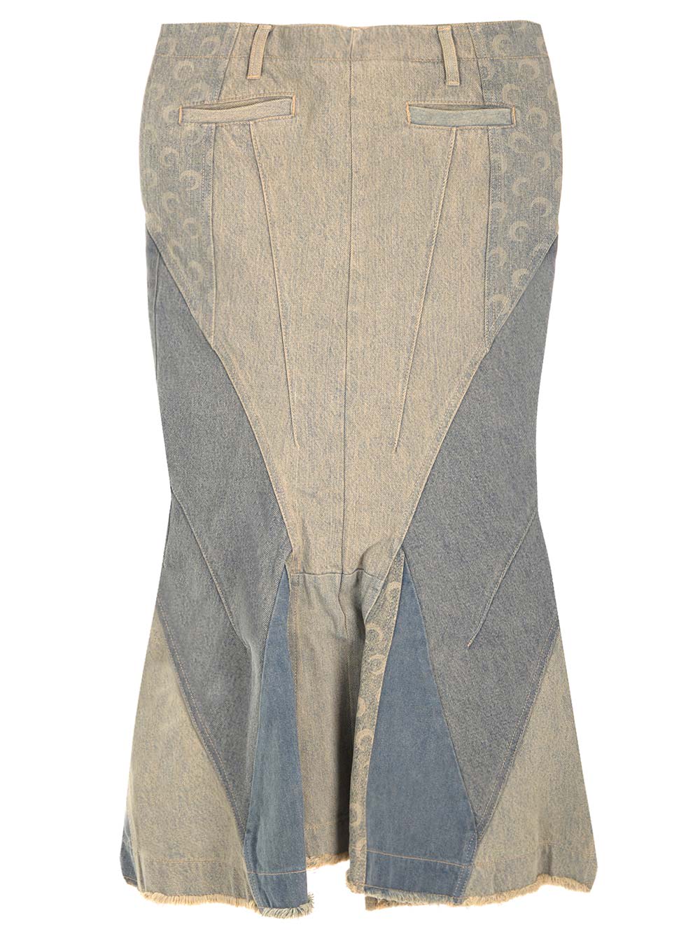 Marine Serre Denim Flared Skirt