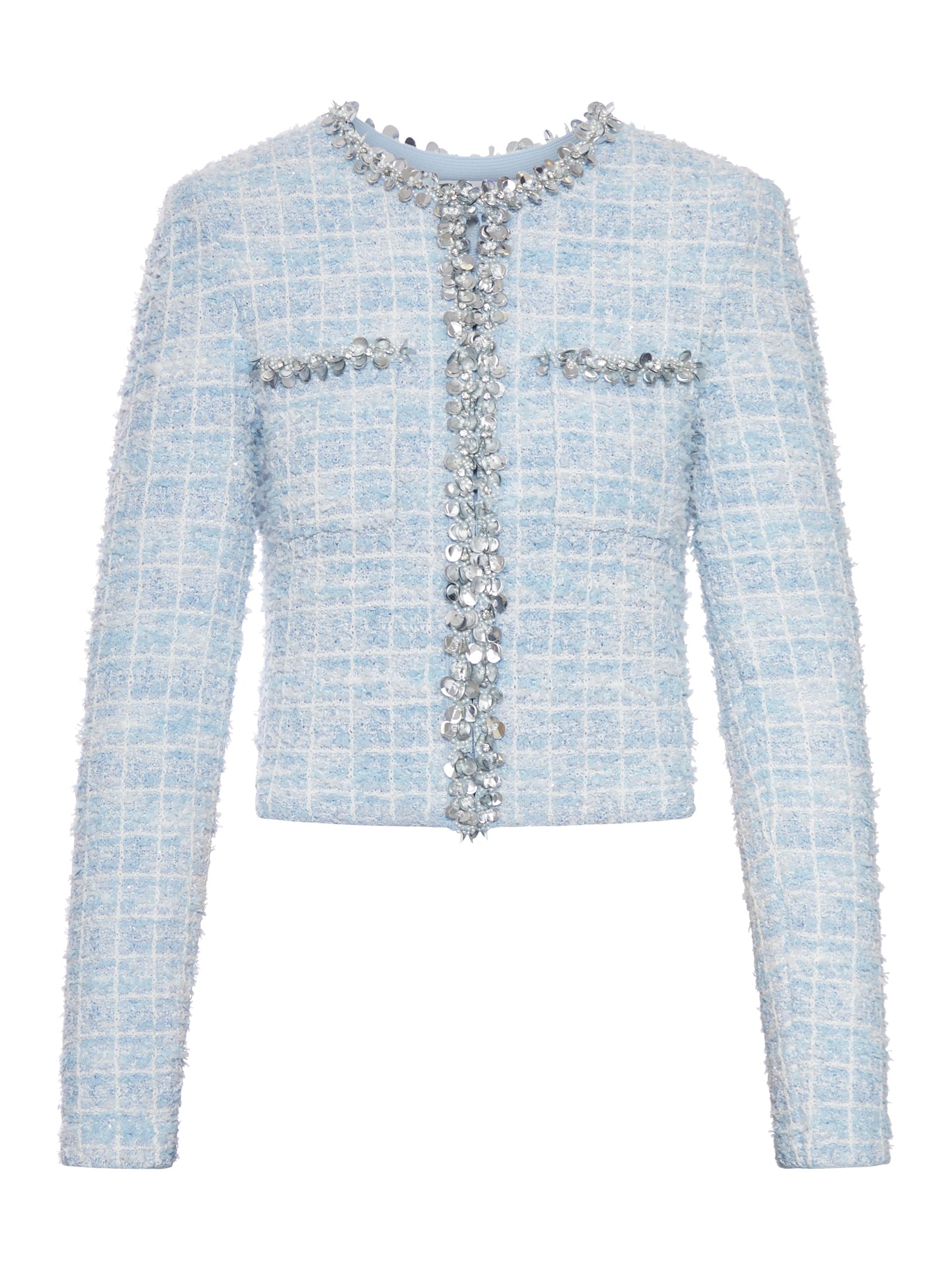 BOUCLE CARDIGAN WITH APPLICATIONS - Self-portrait - Woman