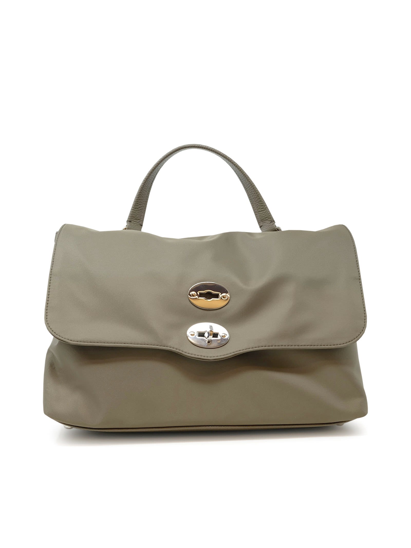 Zanellato 068010-2000000-z0432 Green San Marco Postina Rimboccata Tokyo S Leather/fabric Handbag
