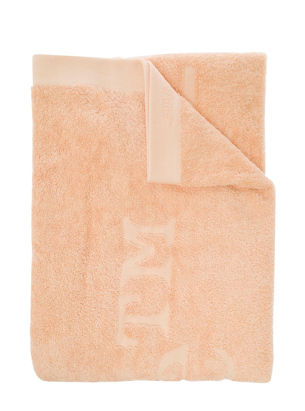 Off-White bookish Orange Towel With Logo Print On The Front In Cotton