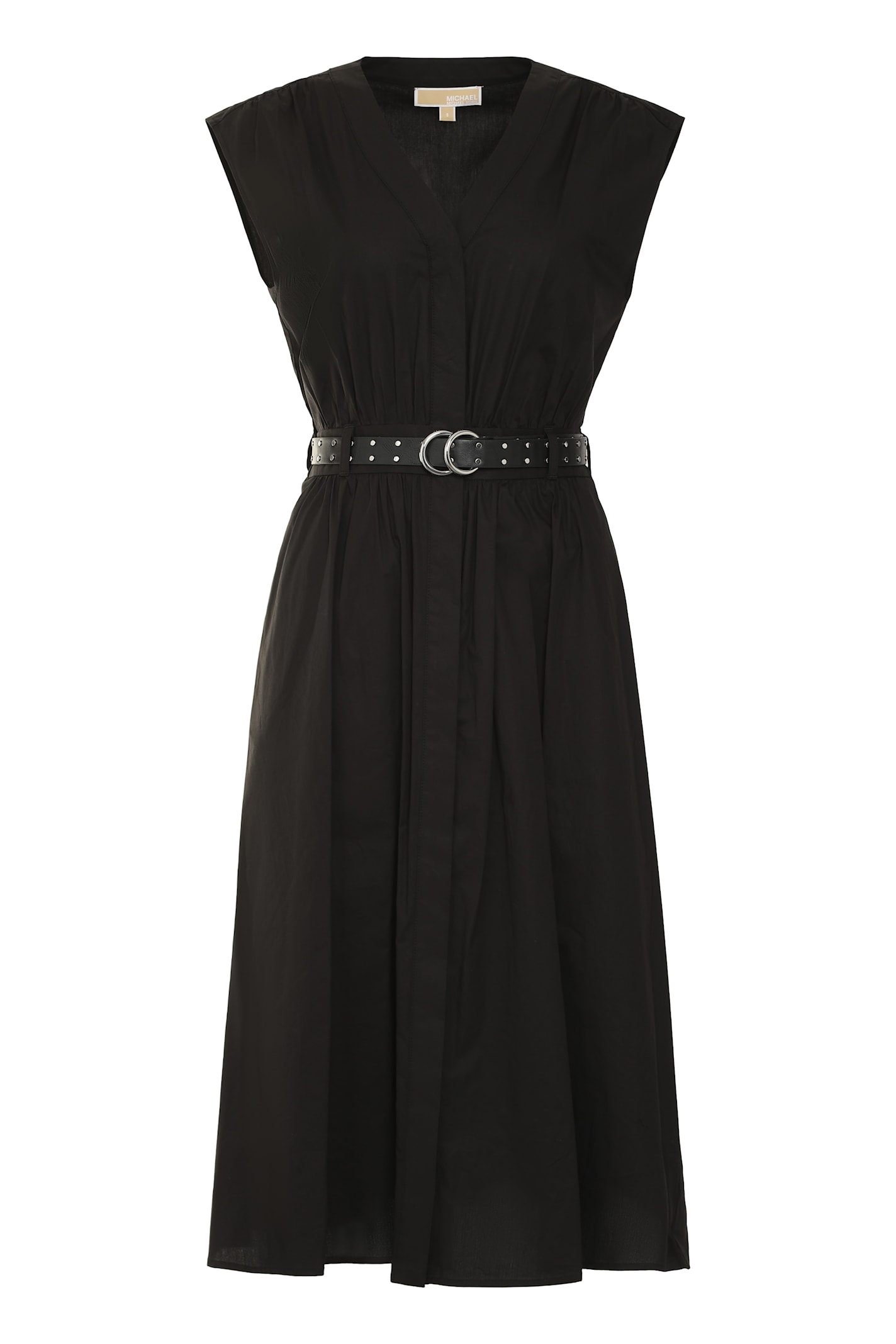 Michael Kors Collection Belted Cotton Dress