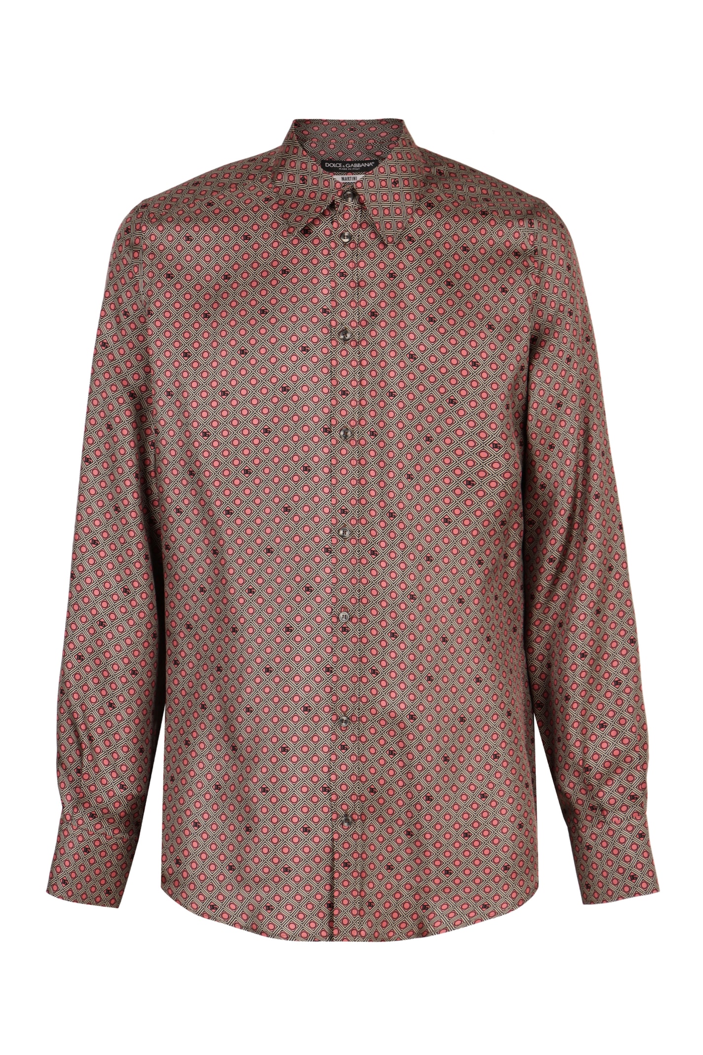 Dolce & Gabbana Martini Printed Silk Shirt