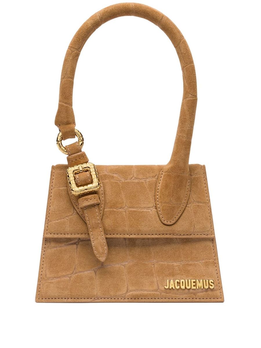 Jacquemus Chiquito中号粗花呢皮质手提包