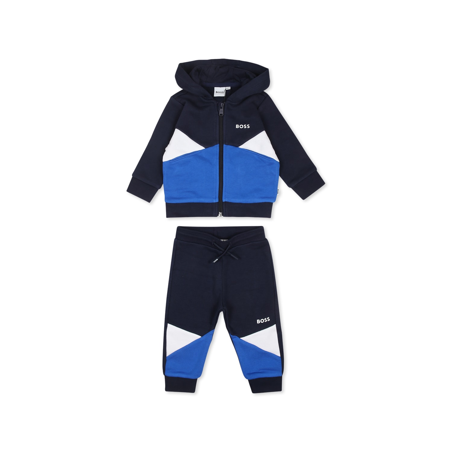 Hugo Boss Blue Suit For Baby Boy With Logo