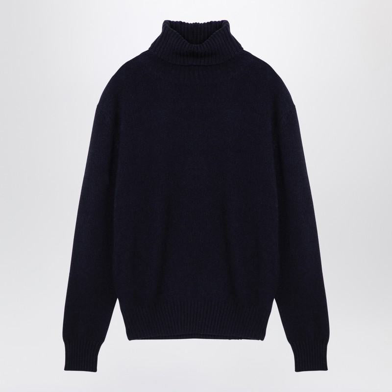 AMI Paris Navy Turtleneck Jumper