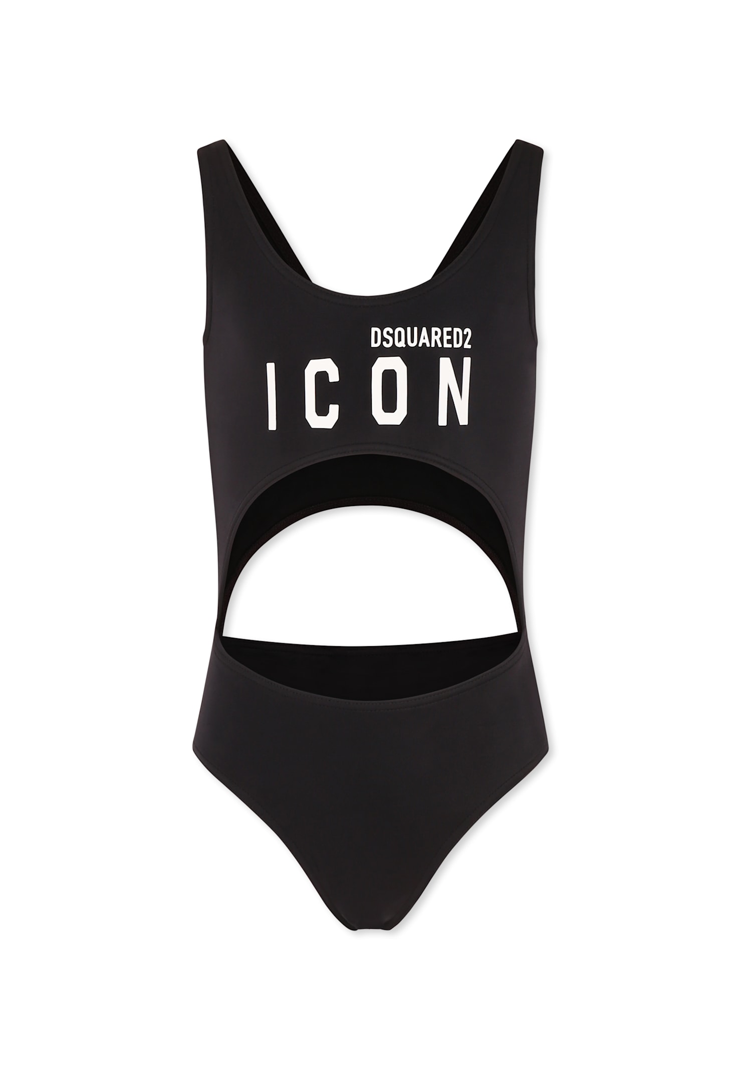 Dsquared2 Black Swimsuit For Girl With Logo