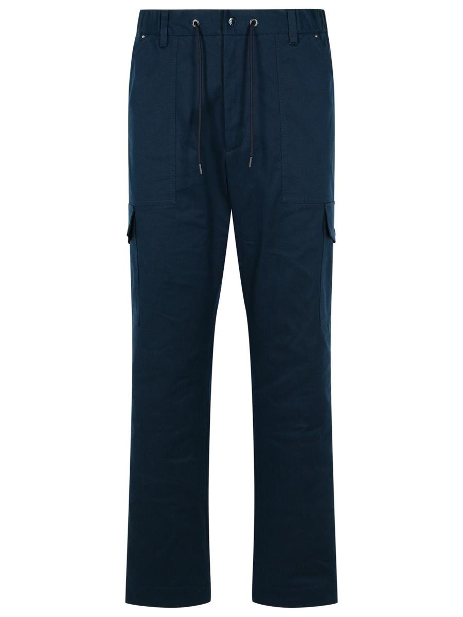 Moncler 'Cargo' Navy Cotton Pants