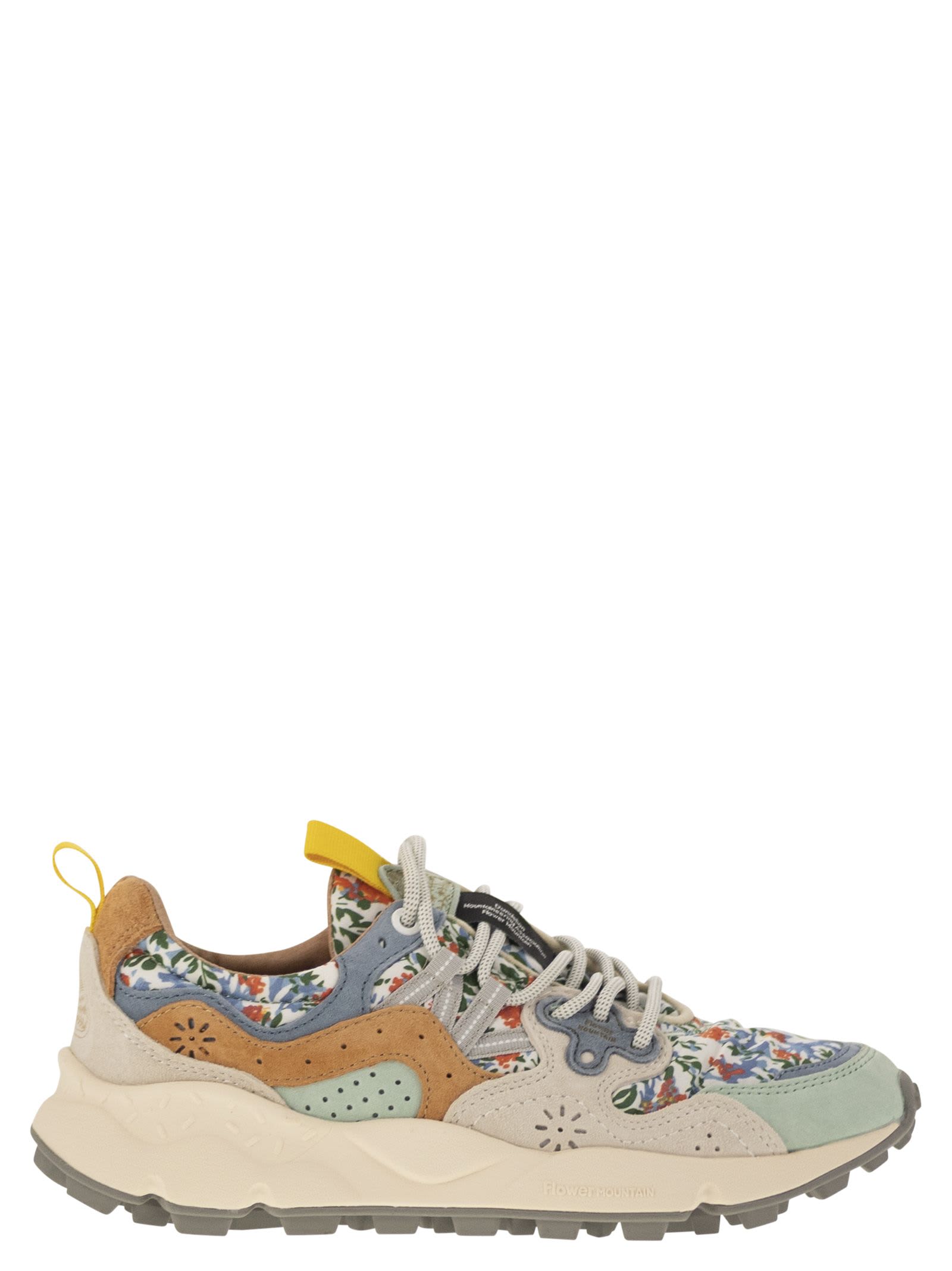 Flower Mountain Yamano 3 - Sneakers In Suede And Technical Fabric