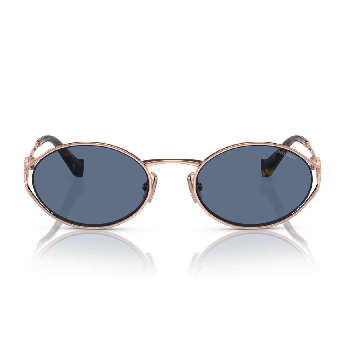 Miu Miu 0mu 52ys Zvf1v1 Oro Rosa Sunglasses