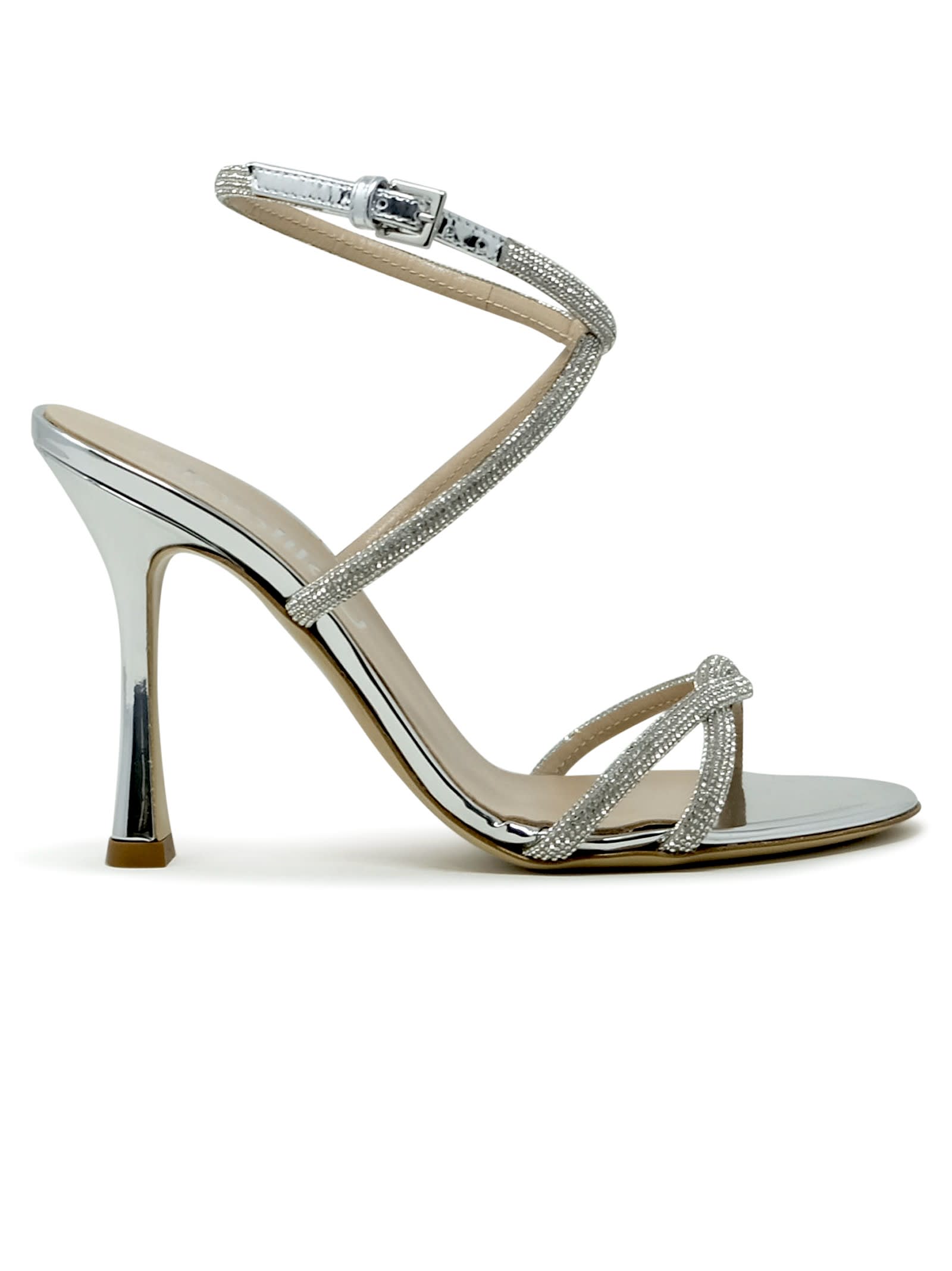 Ninalilou Leather Sandals With Swarovski