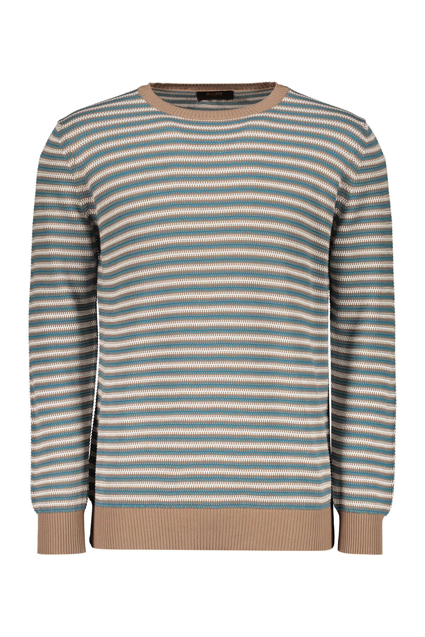 Moorer Striped Cotton Sweater