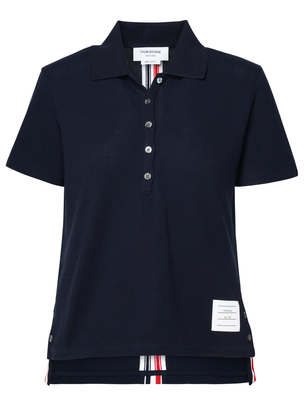 Thom Browne Navy Cotton Polo Shirt