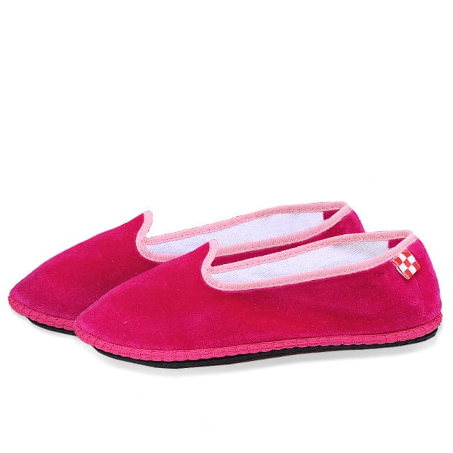 MC2 Saint Barth Fucsia Velvet Slippers Friulane