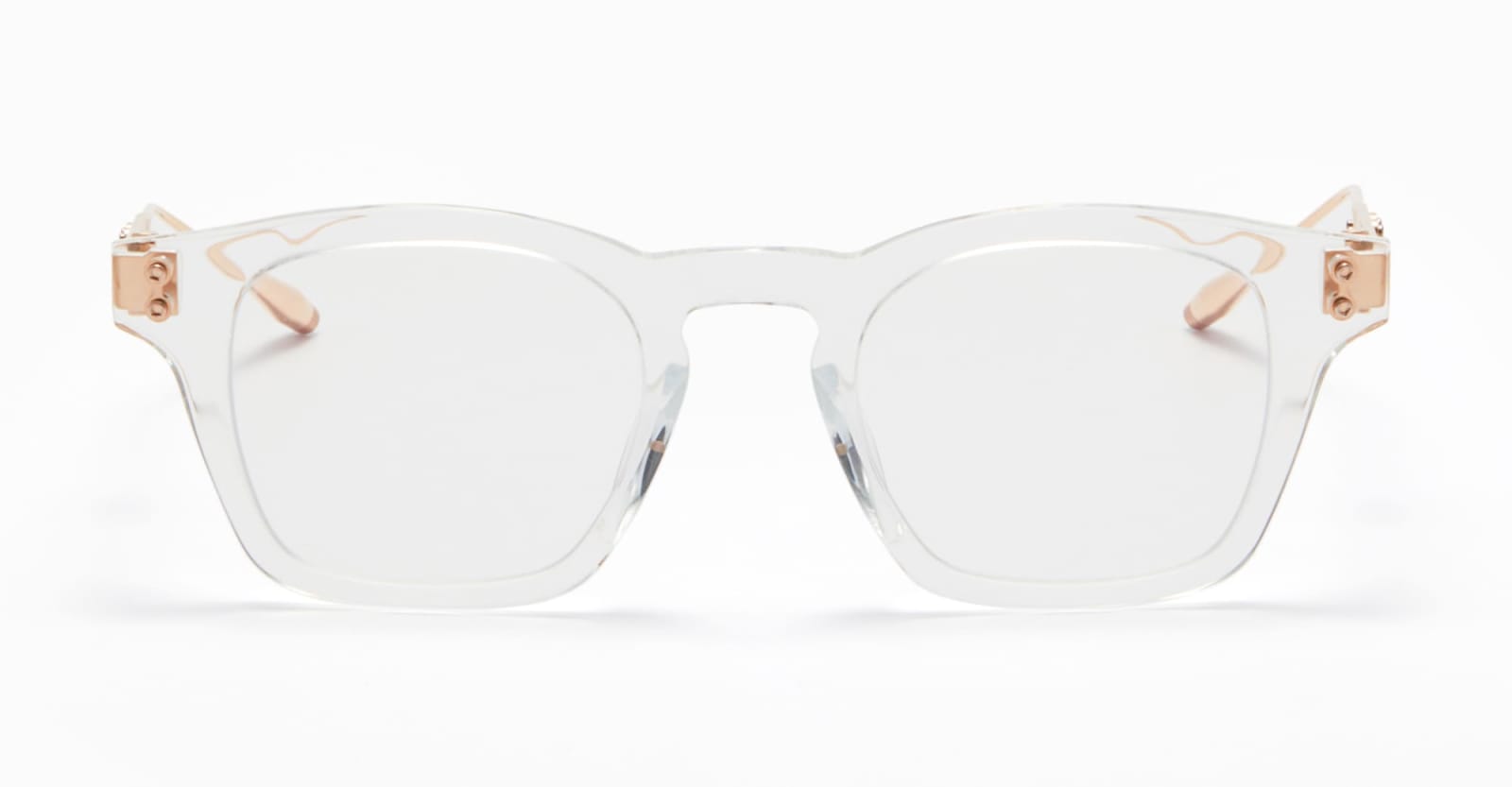 Akoni Wise - Crystal Clear - Brushed White Gold (45) Glasses