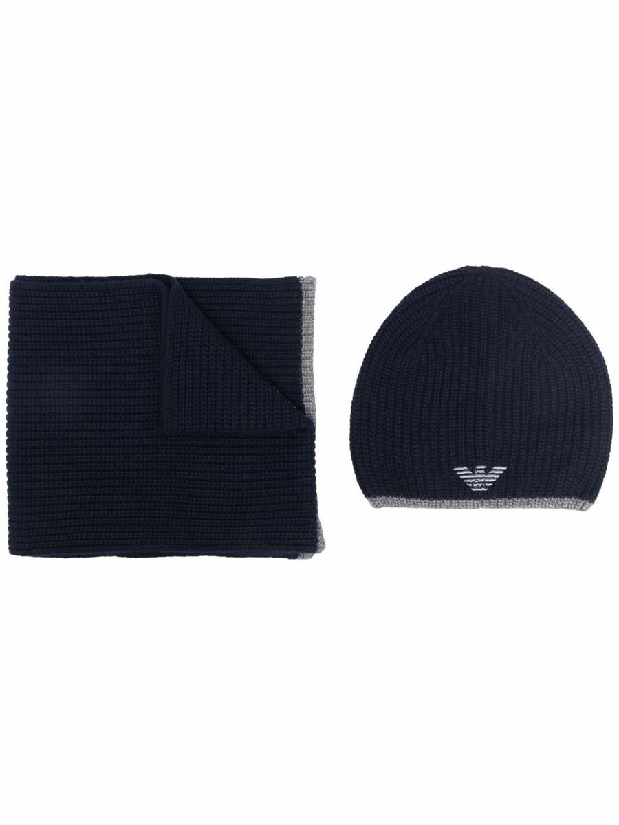 Emporio Armani Scarf And Beanie Set