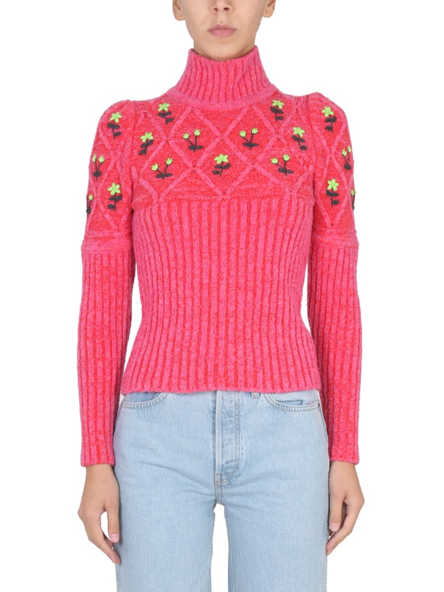 Cormio Jersey With Floral Embroidery