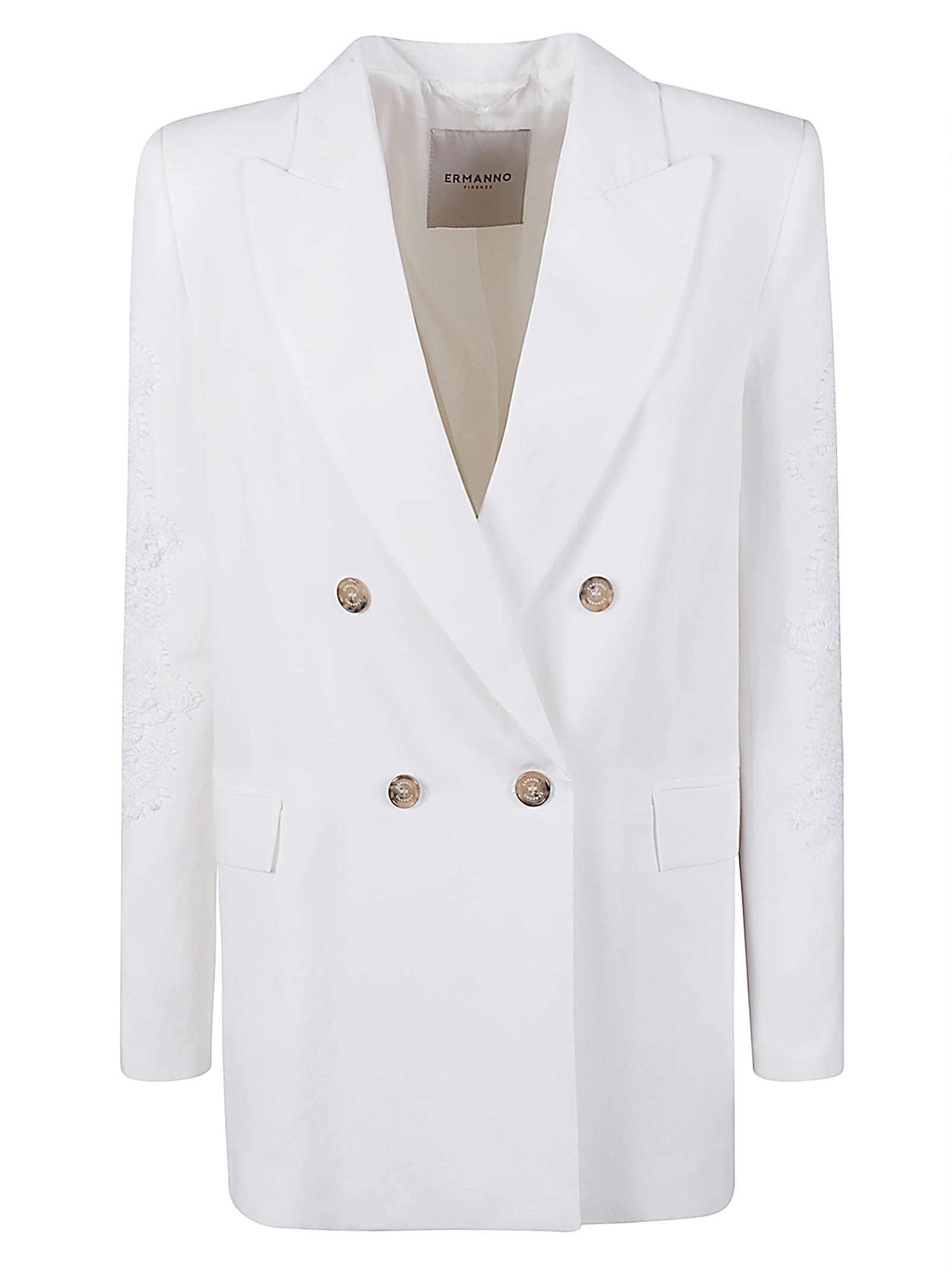 Ermanno Firenze Embroidered Double-breasted Dinner Jacket