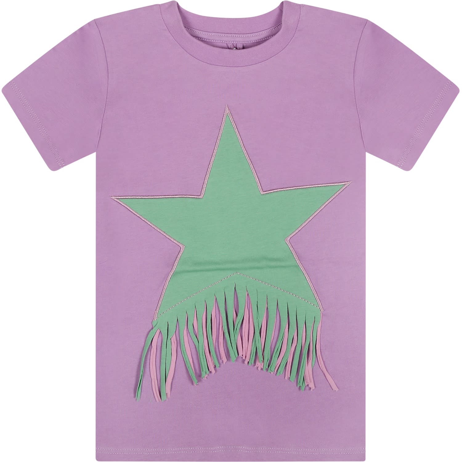 Stella McCartney Kids Purple Dress For Baby Girl With Star