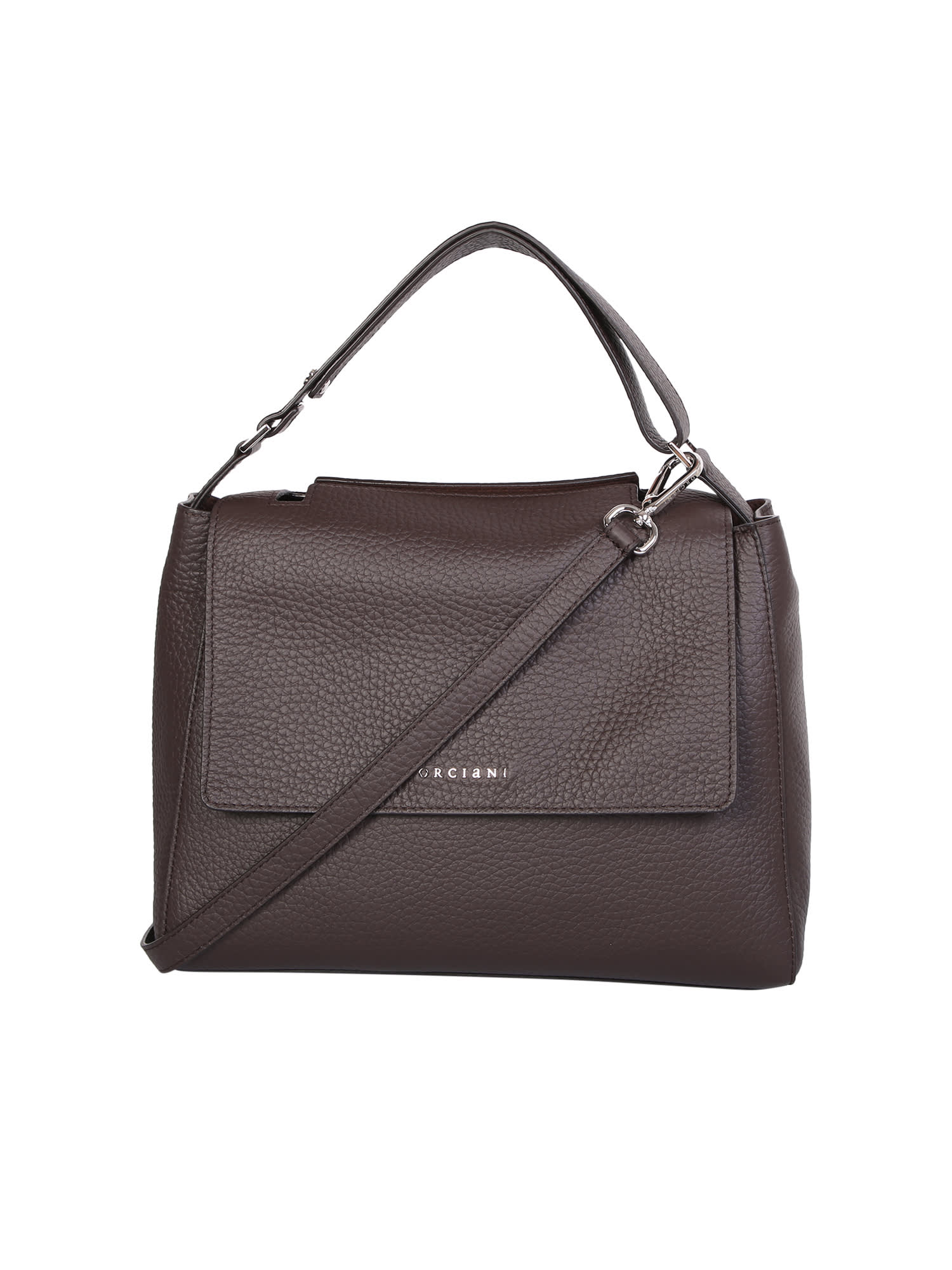 Orciani Sveva M Soft Dark Brown Bag