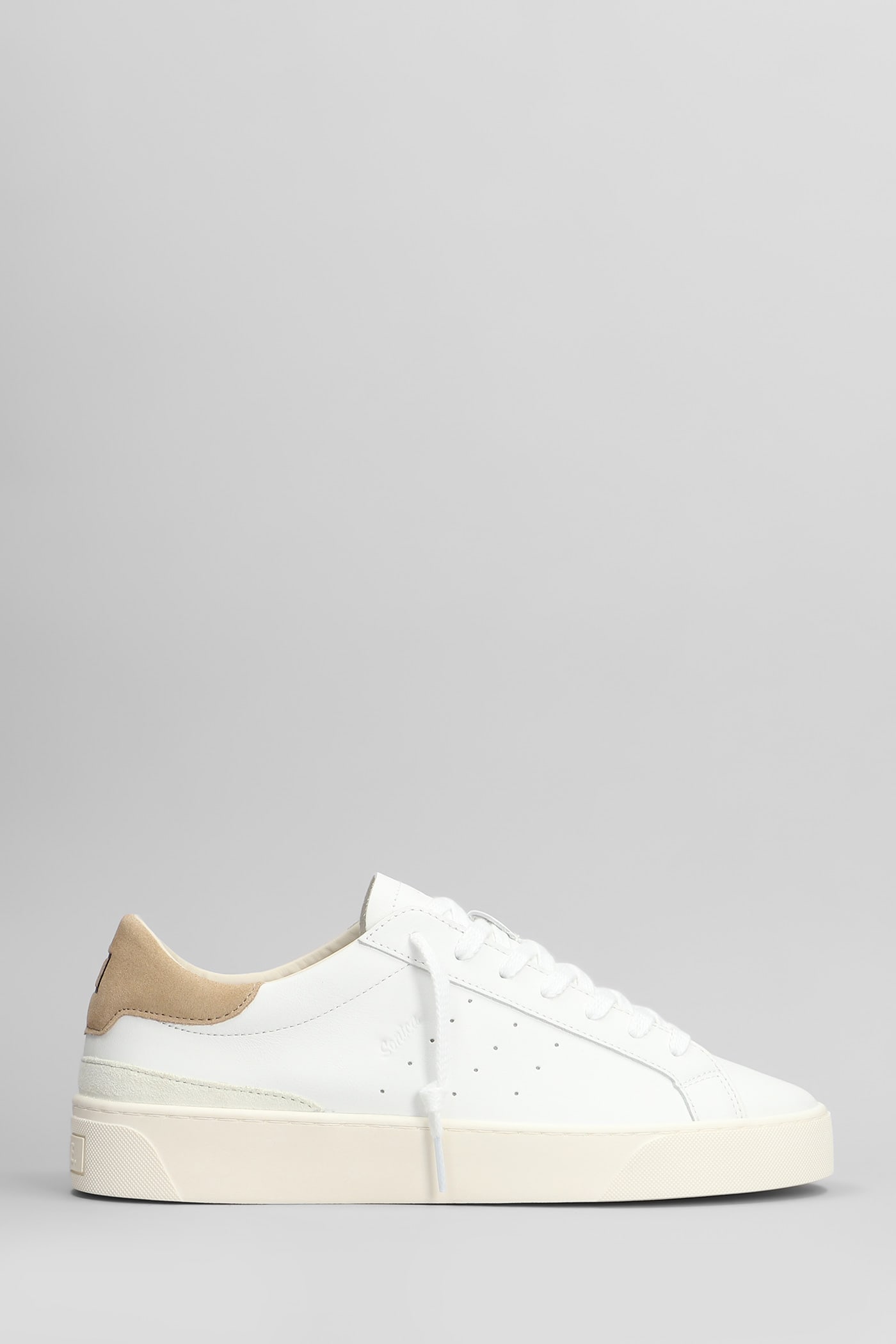 D. A.T. E. Sonica Sneakers In White Leather