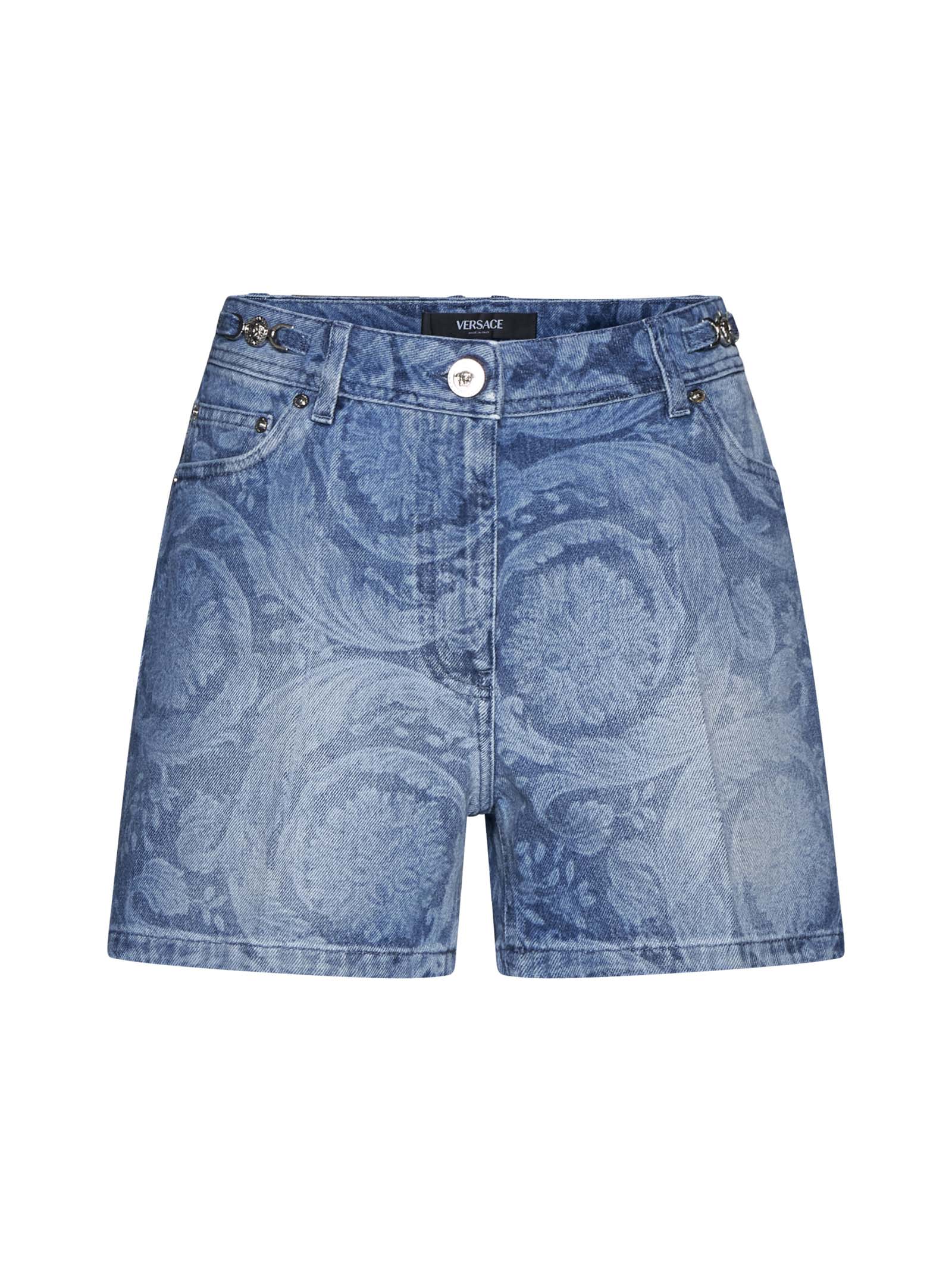Versace Slim Fit Denim Shorts
