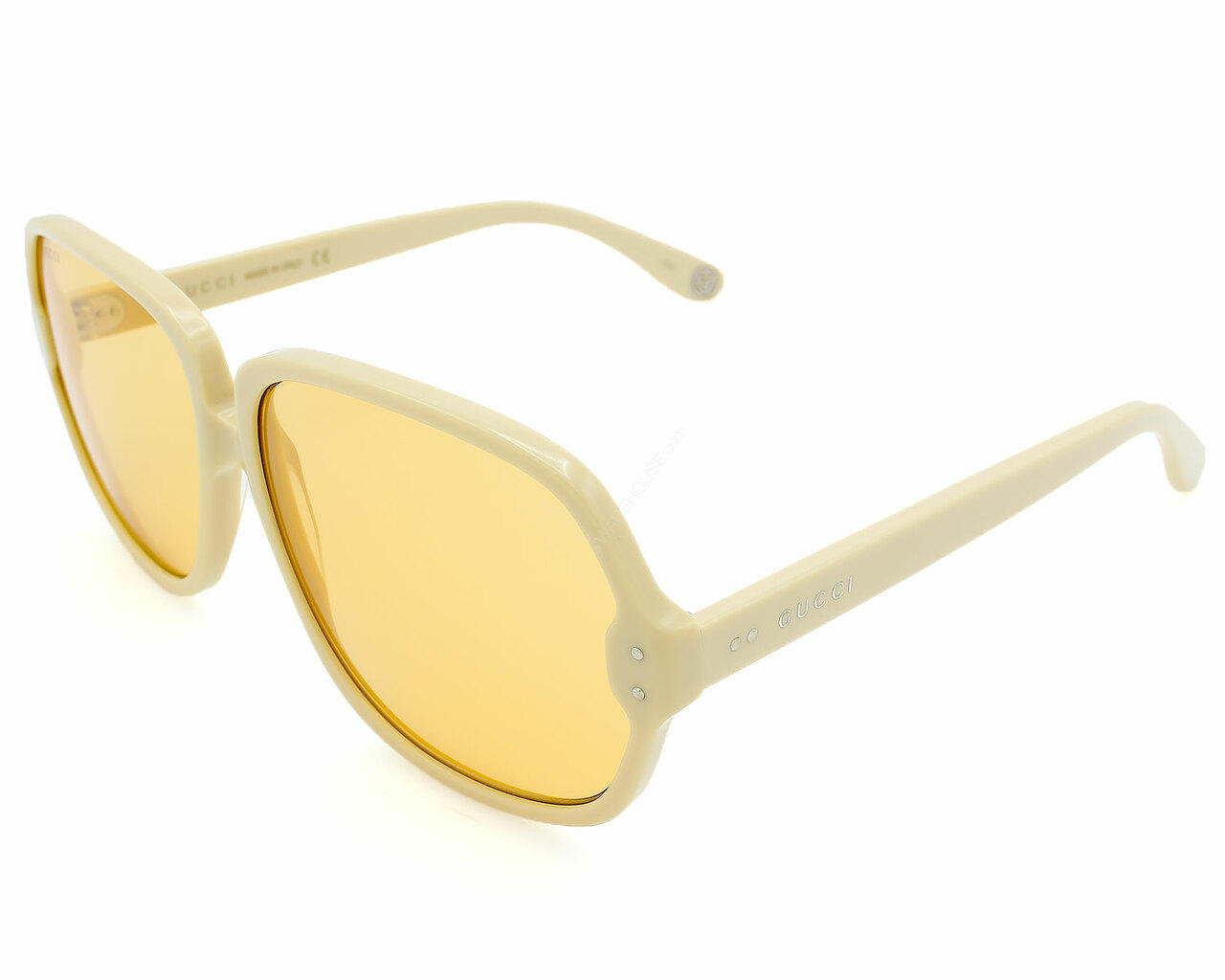 GUCCI Ivory/Yellow Lens 63-145MM Men's Sunglasses GG0778S 007