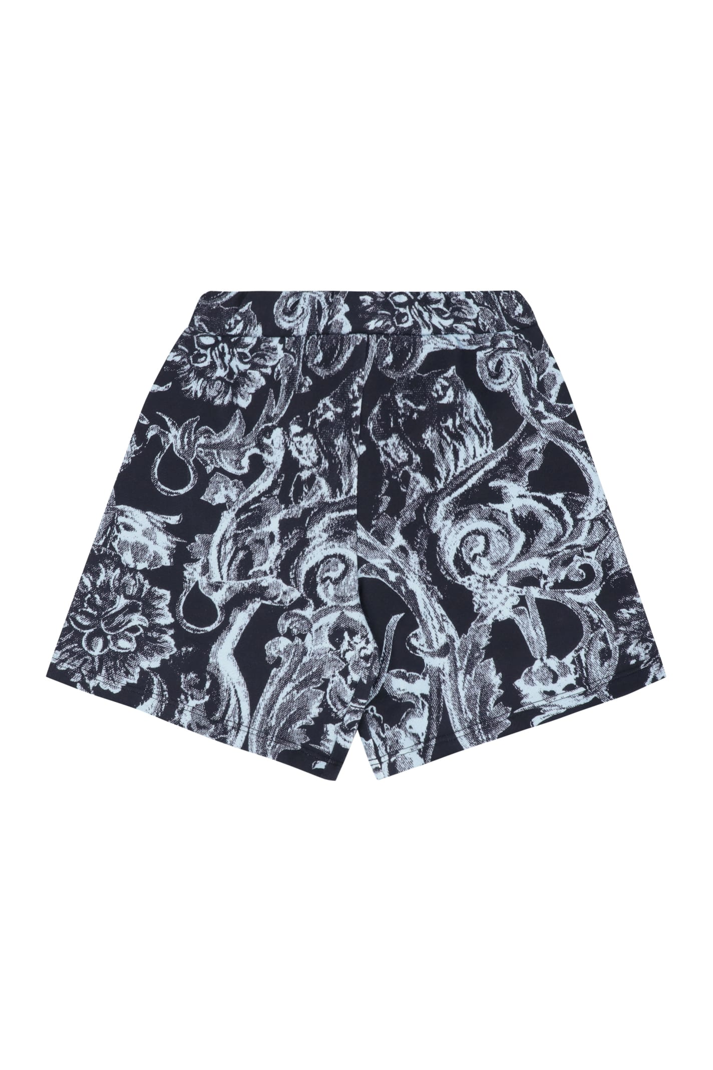Young Versace Printed Cotton Shorts
